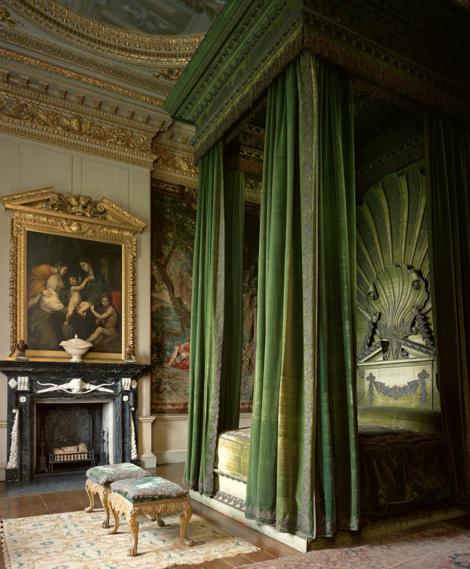 The Green Velvet Bedroom in Houghton Hall.