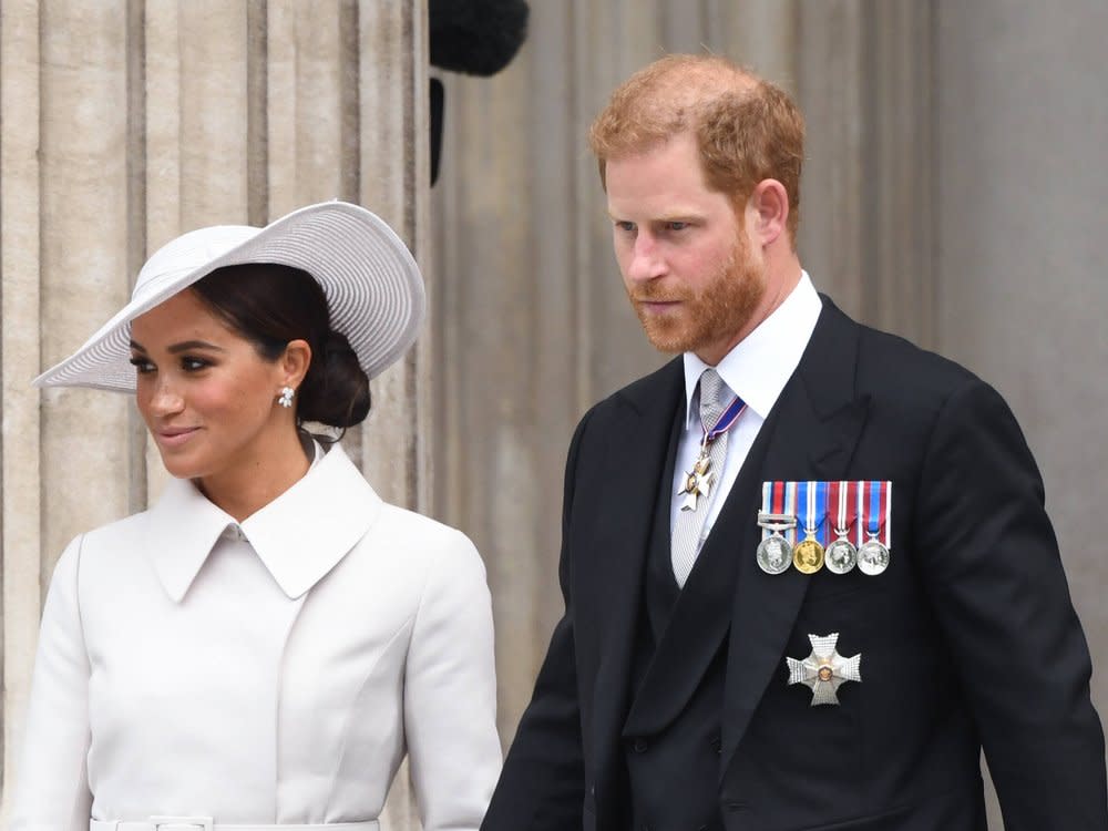 Herzogin Meghan und Prinz Harry sind in Großbritannien. (Bild: imago images/PA Images)