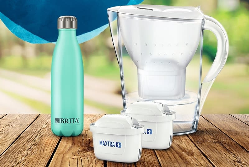 ▲BRITA 好水講究限定禮盒，1壺5芯外加1保溫瓶，原價超過4千，活動價只要1千出頭，喝好水好超值。（圖片來源：Yahoo購物中心）