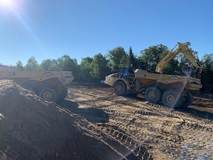 Construction of the access road is underway at the site.