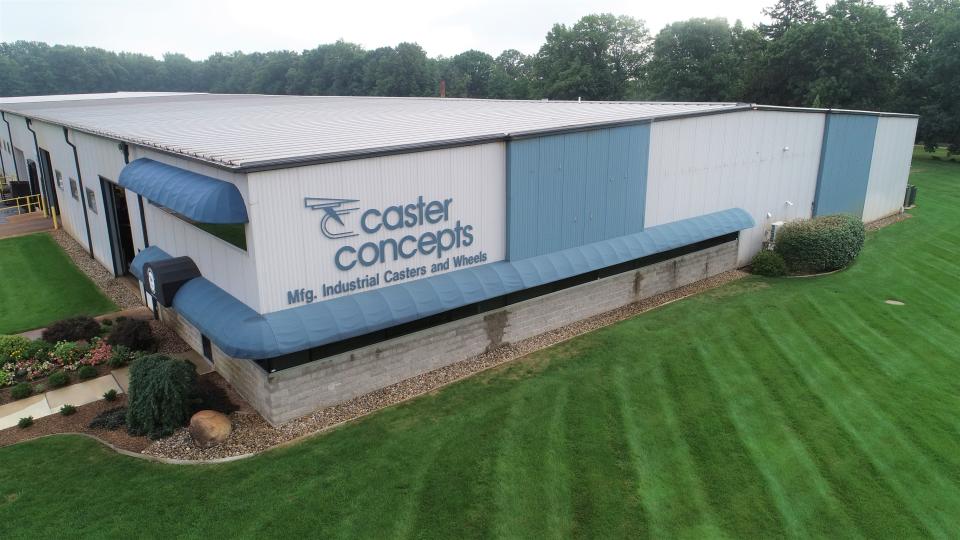 Caster Concepts' headquarters in Parma Township, northeast of Albion, is shown. The company plans to add a 16,000-square-foot addition to the facility in 2023.