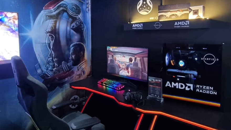 La potente PC Starfield, equipada con procesador y placa de video de AMD.