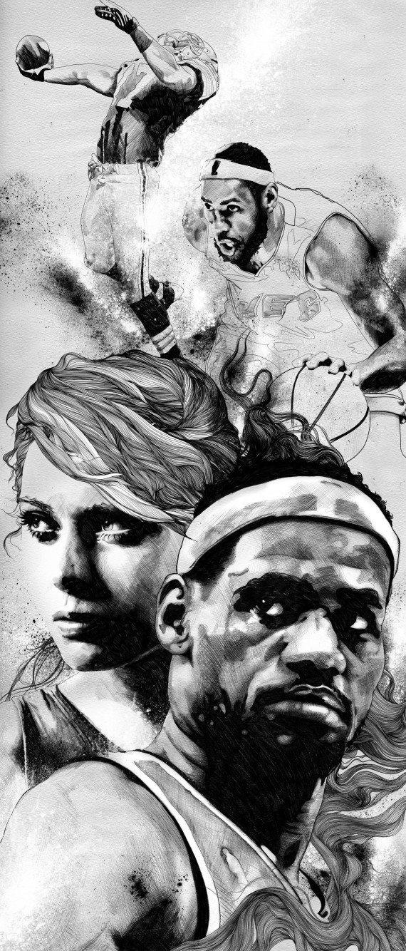 Nike Store, 2011, Gabriel Moreno, Nike, advertising; pencil on paper and digital 