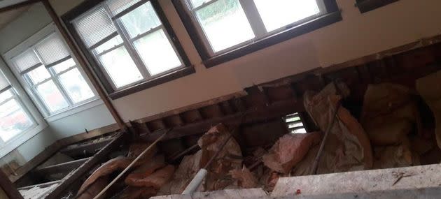 The bone was discovered in this old crawl space beneath the author's brother's home (2017). (Photo: Courtesy of Jen Gilman Porat)