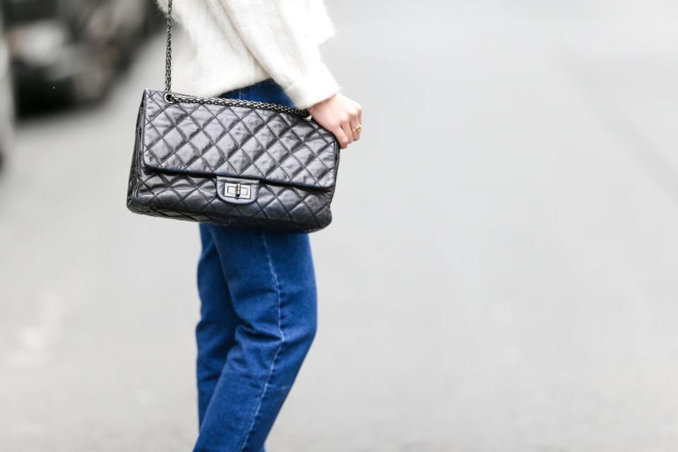 <p>Chanel's 2.55 bag (you can distinguish it from others because it doesn't have the double-C logo) was reissued in 2005 to commemorate the brand's 50th anniversary. </p>