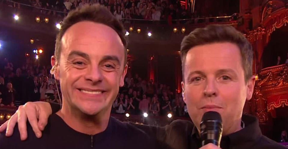 Ant & Dec accepting their 2019 National Television Award. (ITV)