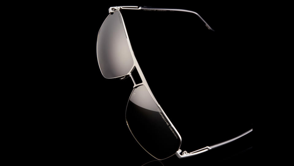 The Air Spring frames feature a secondary pair of titanium hinges for a secure fit without squeeze. - Credit: Photo by Thomas Schreiber, courtesy of Porsche Design.