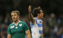 Rugby Union - Ireland v Argentina - IRB Rugby World Cup 2015 Quarter Final - Millennium Stadium, Cardiff, Wales - 18/10/15 Argentina's Juan Imhoff celebrates scoring their fourth try Action Images via Reuters / Andrew Boyers Livepic