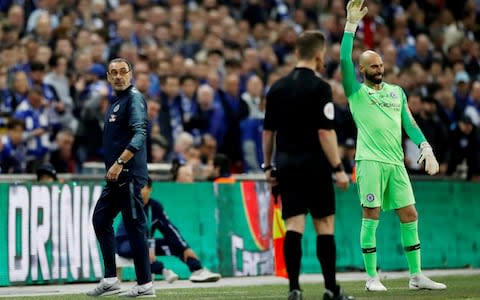 Sarri wanted to bring on shootout star Willy Caballero  - Credit: Action Images via Reuters&nbsp;