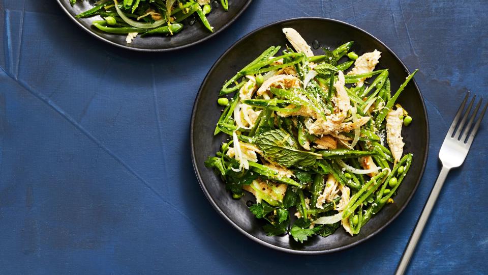 snap pea and chicken salad