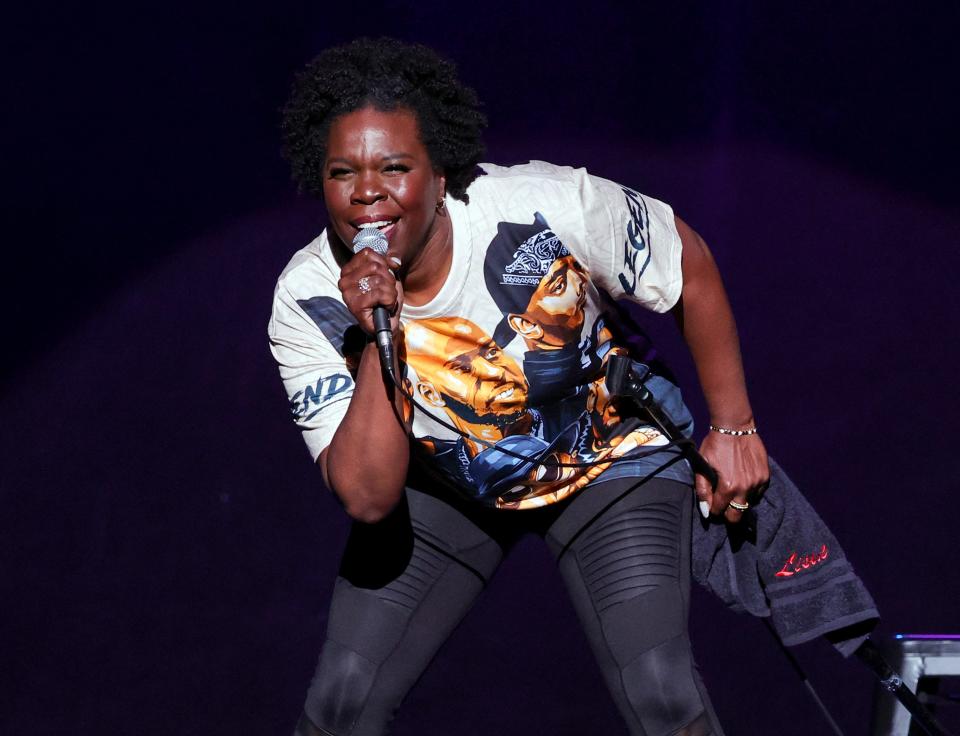 May 26, 2023: Leslie Jones performs her stand-up comedy routine on a stop of the Leslie Jones: Live Tour at The Theater at Virgin Hotels Las Vegas in Las Vegas, Nevada.