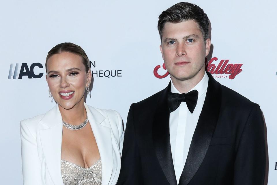 Image Press Agency/NurPhoto/Shutterstock Scarlett Johansson and Colin Jost