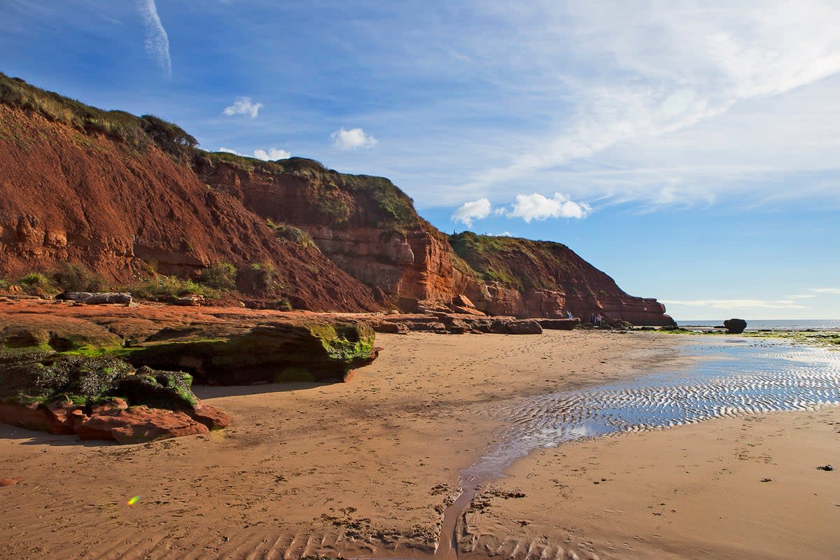 Some of Exmouth’s prehistoric red cliffs (Getty/iStock)