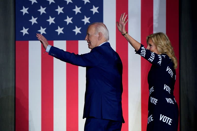 U.S. President Joe Biden campaigns in Raleigh, North Carolina