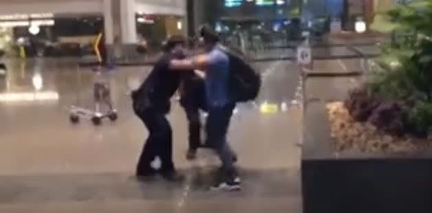 Australian Jason Peter Darragh was involved in a drunken tussle in Changi Airport on 20 April 2017. (Photo: Screen shot off YouTube)