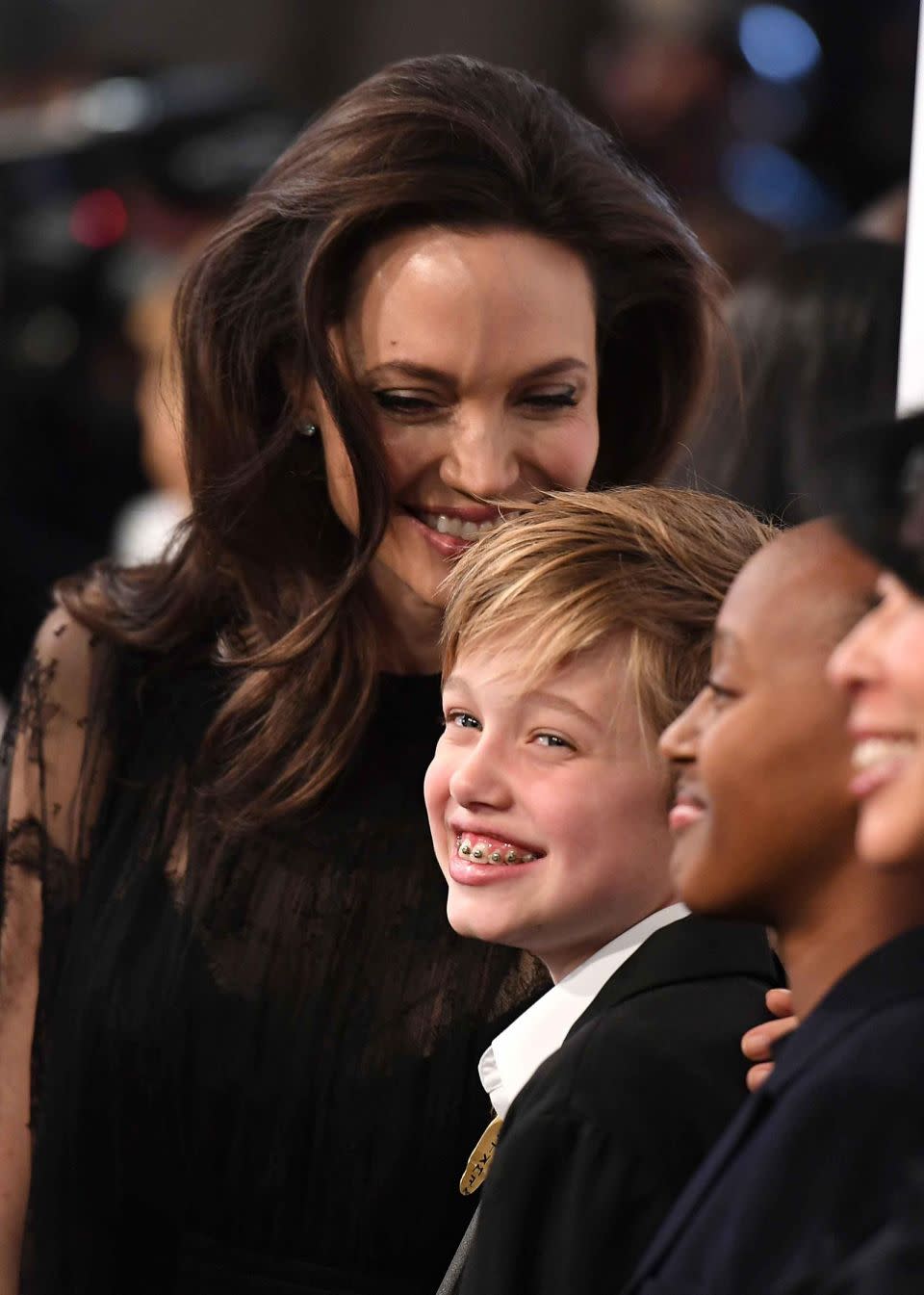 The 42-year-old was being a doting mother to Shiloh. Source: Getty