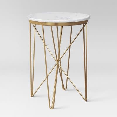 Project 62 Gold Marble Top Table