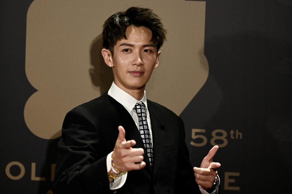 Taiwanese actor Ko Chen-tung arrives at the 58th Golden Horse Film Awards in Taipei on November 27, 2021. / AFP / Sam Yeh