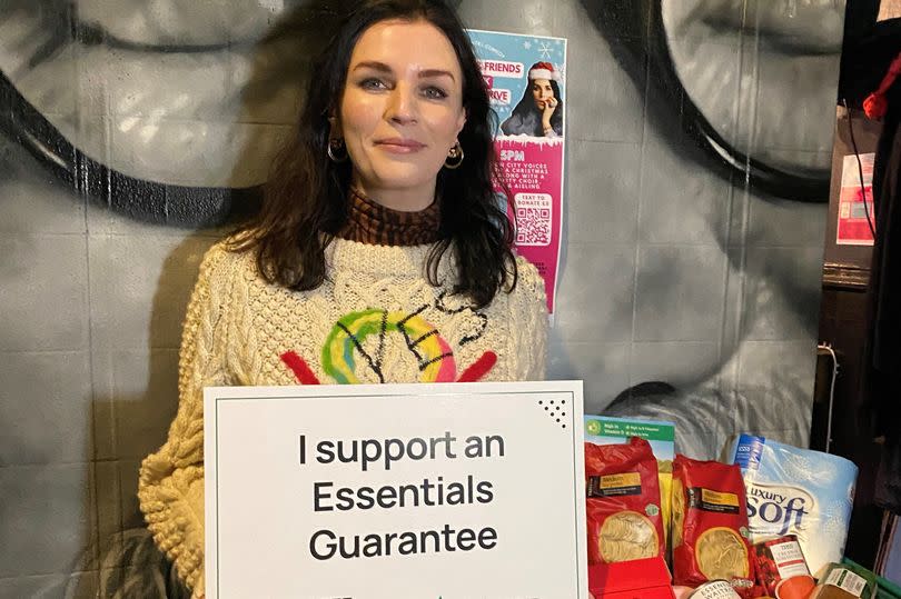 Aisling Bea supporting the Trussell Trust's Guarantee our Essential campaign.