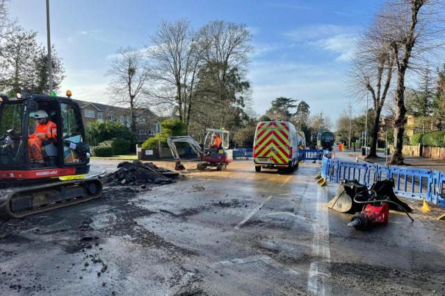 Why is there a massive crater in the road Motorists confused as