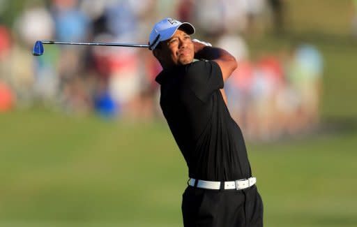 Tiger Woods during the second round of The Players Championship on May 11. Woods avoided what would have been the first back-to-back missed cuts of his pro career by firing a 68 to stand on two-under 142