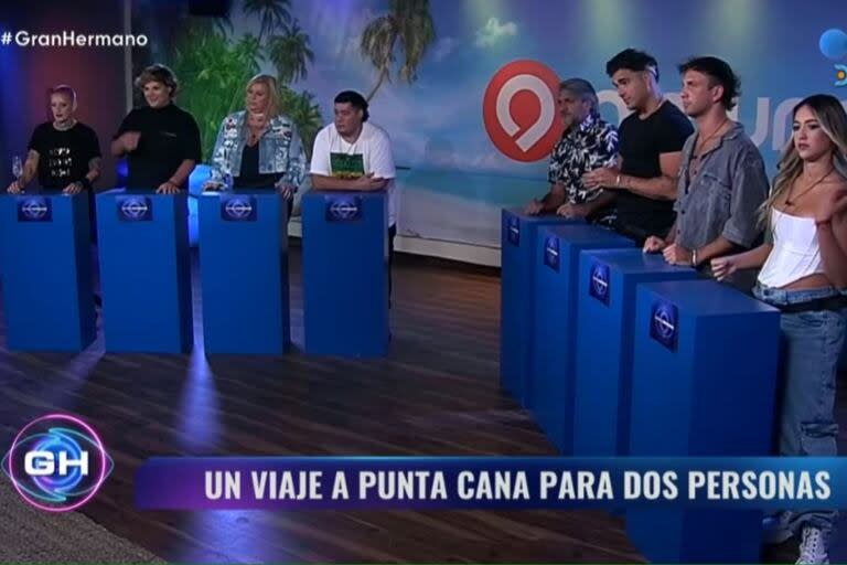 Así fue la competencia de preguntas y respuestas por un viaje a Punta Cana en Gran Hermano. Captura: Telefe