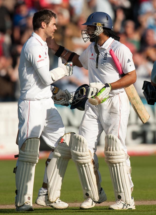 Anderson batted with Monty Panesar to save the first Ashes Test match of the series against Australia in Cardiff in 2009
