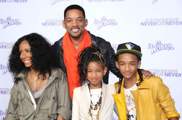 Jaden and Willow Smith Famous Folks: Will Smith and Jada Pinkett Smith  Will Smith starred in the Emmy-nominated ‘90s television classic “The Fresh Prince of Bel-Air.” His two children with actress Jada Pinkett Smith have become celebrities in their own right. In 2010, Jaden starred in “The Karate Kid,” and Willow released the platinum single, “Whip My Hair.”