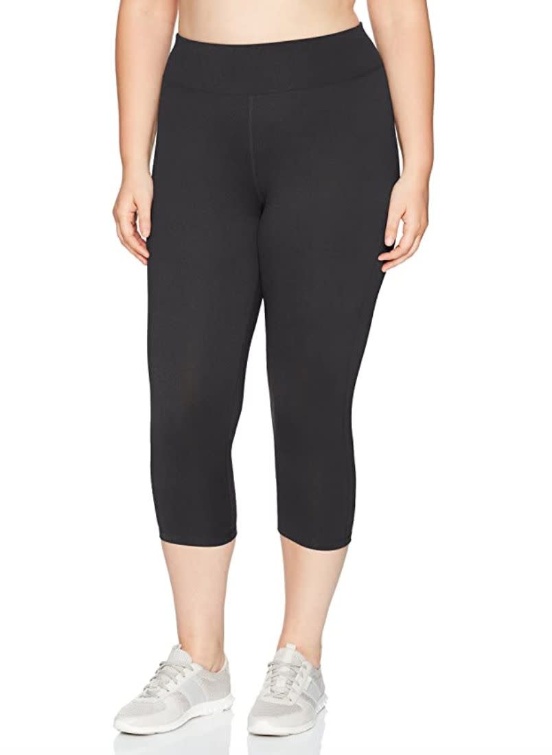 Made of polyester and spandex, these <a href="https://amzn.to/2POBbY5" target="_blank" rel="noopener noreferrer">capris</a> wick moisture, which will help keep you dry during a workout. They have a wide waistband so they stay comfortable. <br /><br /><strong>Sizes:</strong> These capris come in sizes 1X to 6X. <br /><strong>Rating: </strong>They have a 4.5-star rating over 1,000 reviews. <br /><strong>$$$:</strong> <a href="https://amzn.to/2XU2lkY" target="_blank" rel="noopener noreferrer">Find them starting at $14 on Amazon</a>.