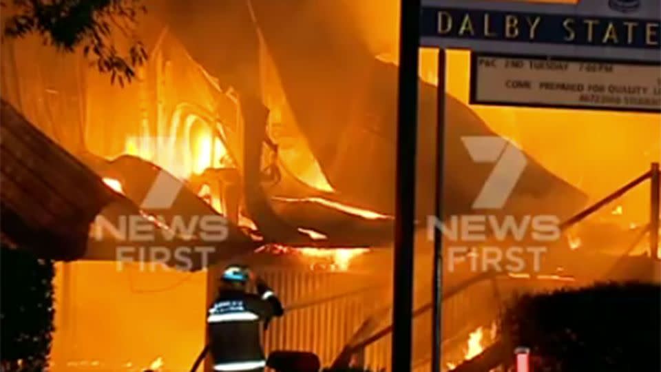 The fire has devastated the school. Source: 7 News