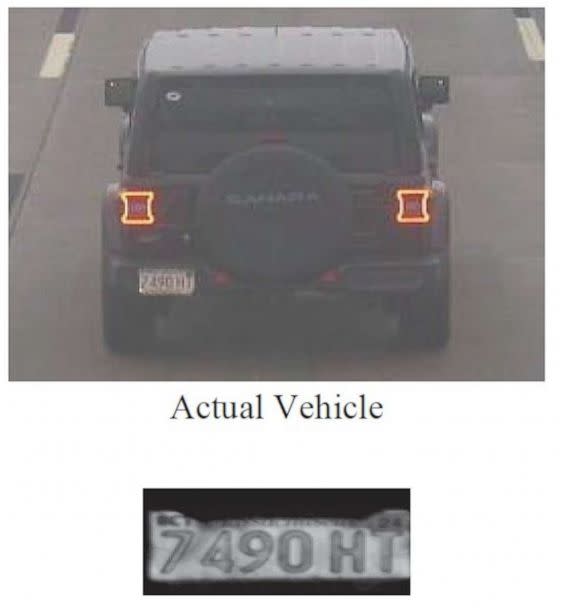 PHOTO: Massachusetts State Police released this photo of a 2019 Jeep Wrangler Unlimited associated with suspect Christopher Keeley. (Massachusetts State Police)