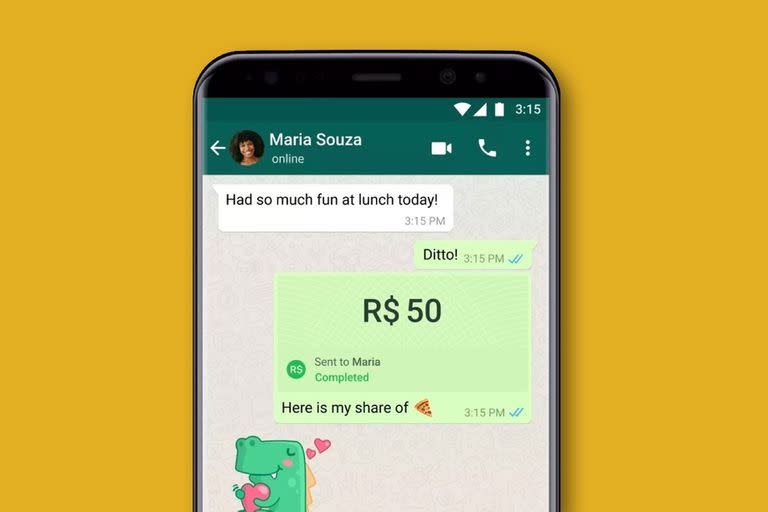 Los usuarios brasileños podrán enviar y recibir dinero sin comisión desde WhatsApp, una función que la compañía había anunciado hace un año