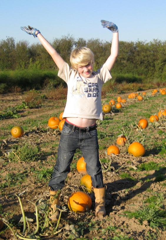Selling the pumpkins to his friends as a teenager allowed him to earn extra pocket money (SWNS)