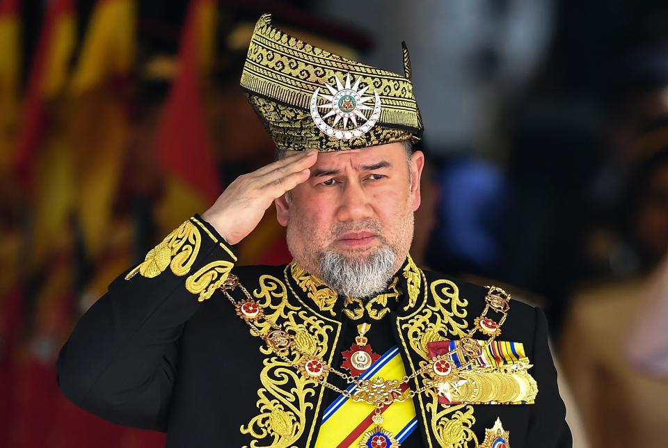 Malaysia’s King Sultan Muhammad V has shockingly abdicated, just three months after he married a former beauty Queen. Photo: Getty Images