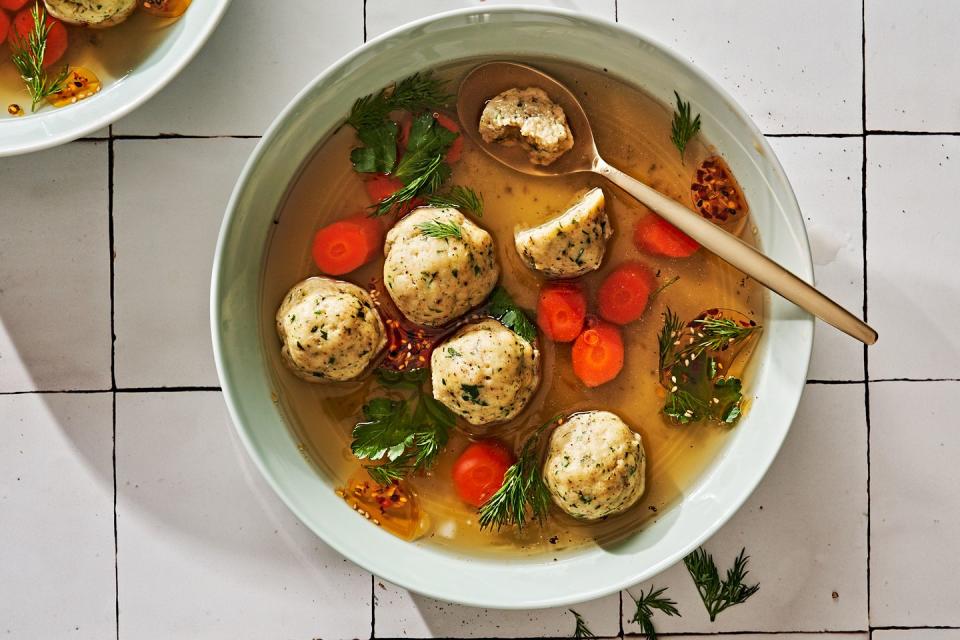 Vegetarian Matzo Ball Soup