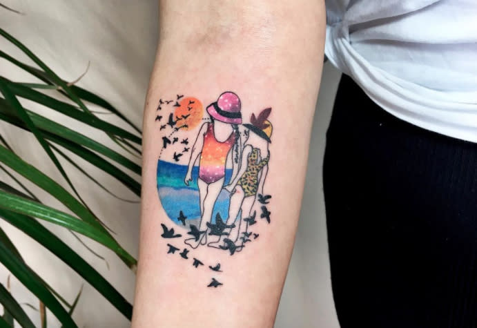These bright, dreamy tattoos by Turkish artist Gülşah Karaca will have you hopping on a plane to get one