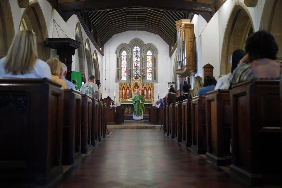 The vigil was held at St James’ Church in Bushey (Jonathan Brady/PA Wire)