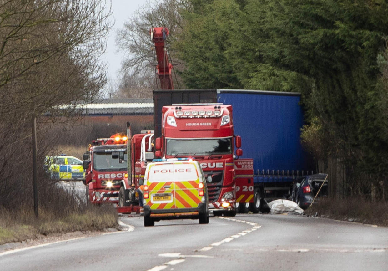 A crash in Shropshire which killed a mum and her 11-month-old baby is being treated as murder, police have said. (SWNS)