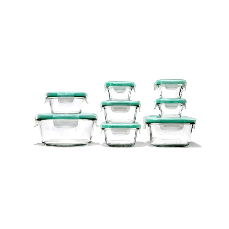 16-Piece Glass Smart Seal Everyday Container Set