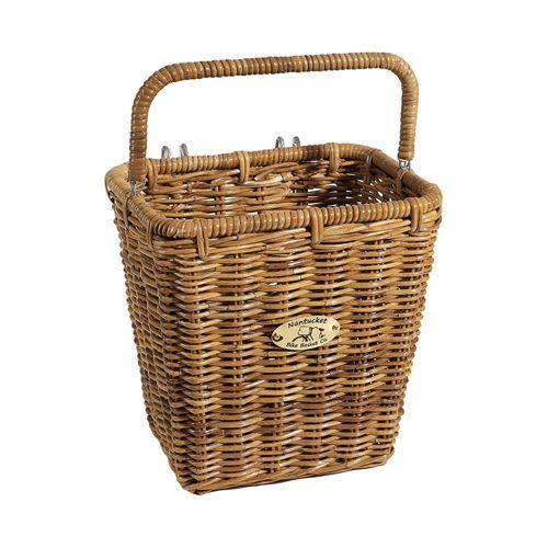 <p><strong>Nantucket Bicycle Basket</strong></p><p>amazon.com</p><p><a href="https://www.amazon.com/dp/B0064CLNG8?tag=syn-yahoo-20&ascsubtag=%5Bartid%7C2089.g.1647%5Bsrc%7Cyahoo-us" rel="nofollow noopener" target="_blank" data-ylk="slk:Shop Now;elm:context_link;itc:0;sec:content-canvas" class="link ">Shop Now</a></p><p>Whether you want a basket for fashion or function, this high-quality option from Nantucket is a fan favorite. This wicker “Dutch-style” basket attaches to your rear rack via two adjustable metal hooks, then can be removed and carried around the farmers market to collect fresh produce, or to haul a few bottles of wine back from your winery tour.</p>