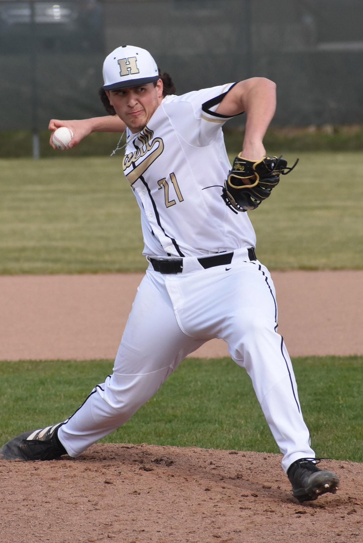 Howell's Gavin Pejakovich kept Novi scoreless through five innings in a 5-4 victory Wednesday, April 10, 2024.