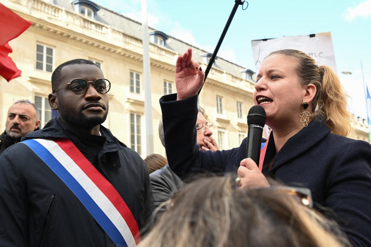 Carlos Martens Bilongo et Mathilde Panot  - AFP