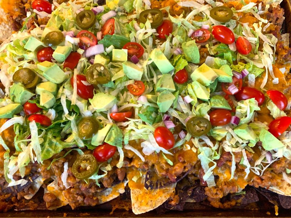 Sheet Pan Beefy Bean Nachos