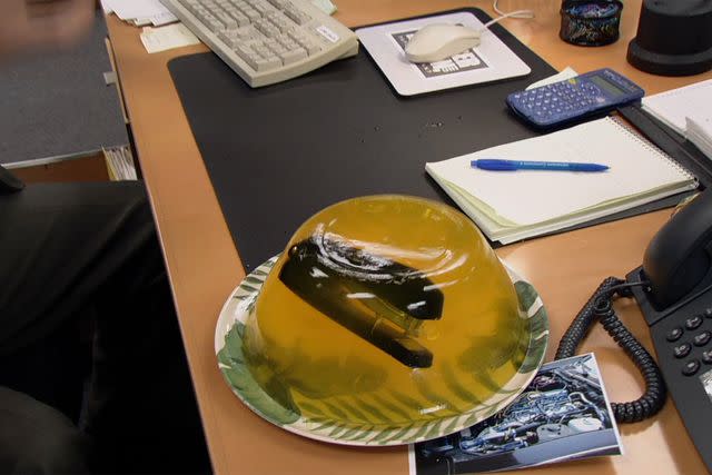 <p>NBC</p> A stapler in jello on 'The Office'