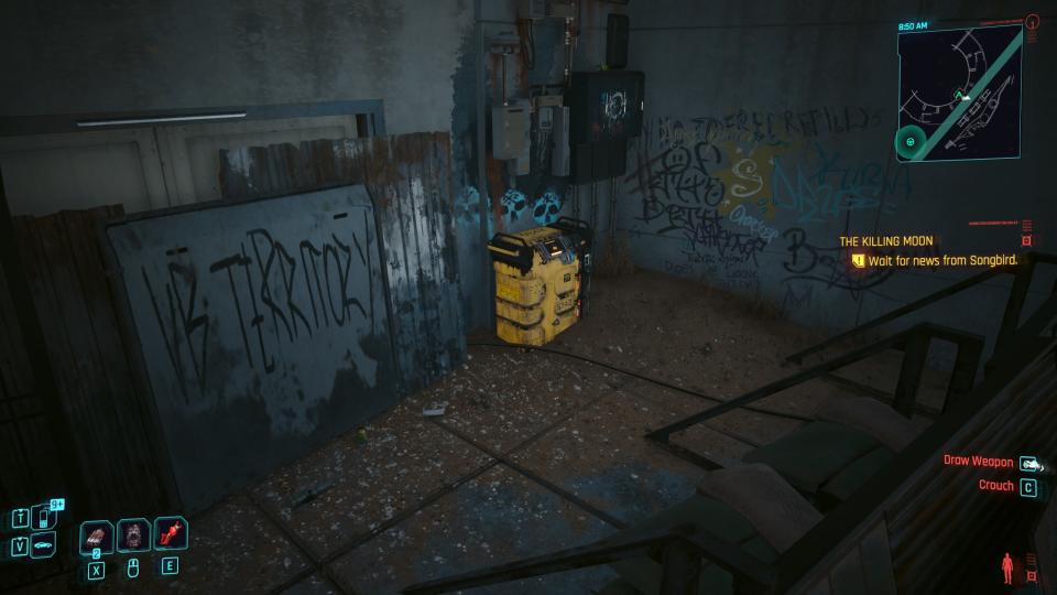 Cyberpunk 2077 Restricted Data Terminal in underpass