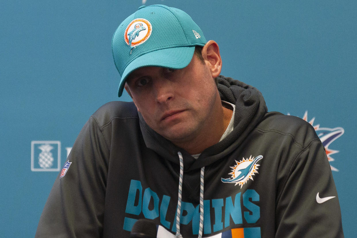 The Dolphins fired Adam Gase after three seasons as head coach. (AP)