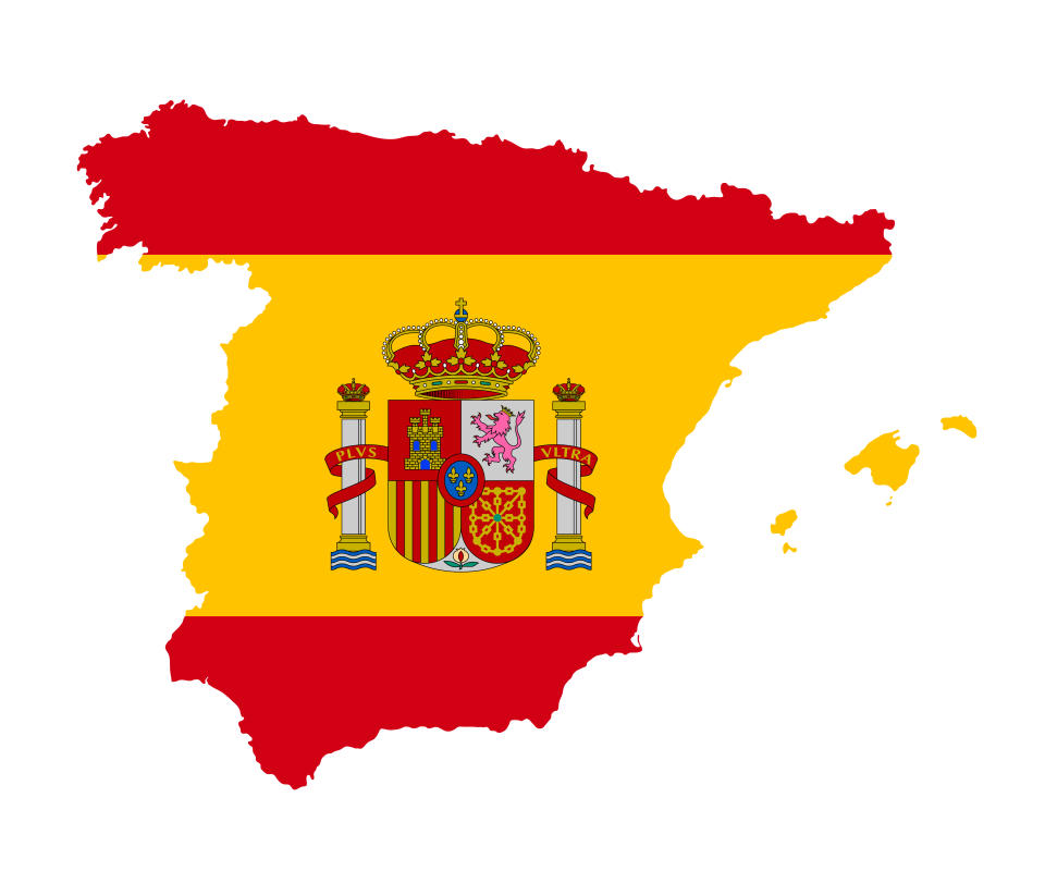 Spanische Landkarte mit Flagge. (Bild: Getty Images)