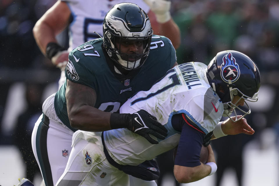 Javon Hargrave recorded a career-high 11 sacks for the Eagles this season. (Mitchell Leff/Getty Images)