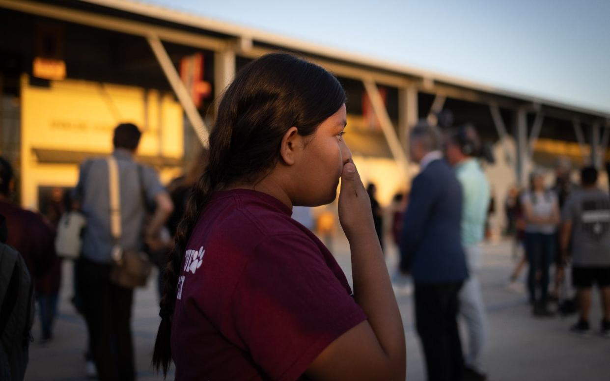 Student Katarina Roque, 10, narrowly missed the shooting, going home early - The Telegraph