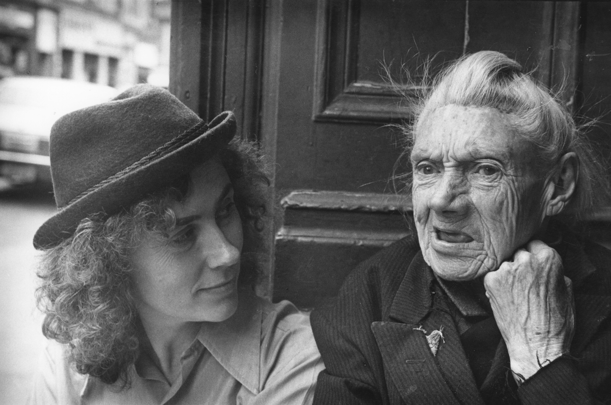 Photographer Moyra Peralta with a homeless female friend, Mary, in Spitalfields, in the 1970s (Moyra Peralta/Courtesy of Bishopsgate Institute)